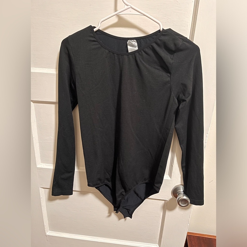 Spirit Halloween S/M Black Bodysuit